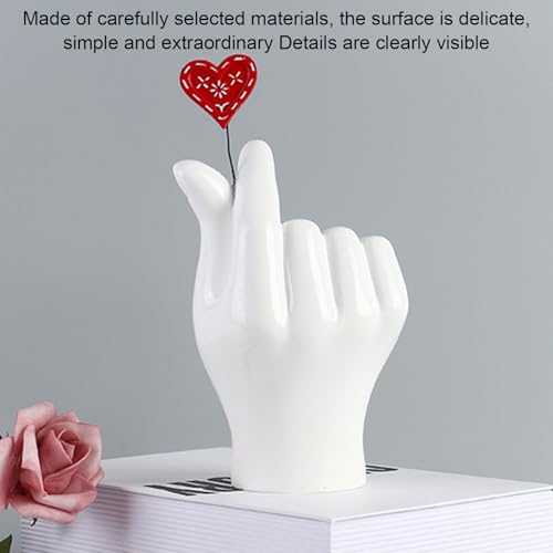 Sculpture Love Finger en résine | Statue décorative de geste romantique pour maison - 4