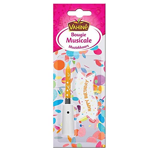 VAHINÉ - Bougie Musicale à la vanille pour une ambiance gourmande et chaleureuse - Idéale pour vos créations pâtissières. - Lot De 3 - Vendu Par Lot