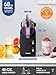 Commercial Slushy Machine, Stainless Steel Margarita Smoothie Frozen Drink Machine, Independent Tank Control Slushie Machine, LED/LCD Light, 3 Operating Modes for Restaurants Cafe Bars (Black, 24L)