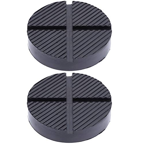 FAVOMOTO 2 Pieces Rubber Floor Mats Cat Pad Grooved Rubber Mat Adapter Jack Pad Pad for Saddle Floor Jack Universal Guide