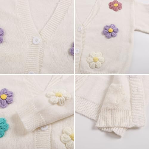 Image of FindThy Women's Cute Floral Print Cardigan Long Sleeve Button Up Cardigans Sweaters