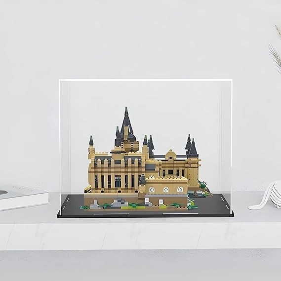Image of Clear Acrylic Display Case 10 x 10 x 10 Inch | Self Assemble Display Box with Black Base | Dustproof Showcase for Collectibles Figurines | Memorabilia & Models