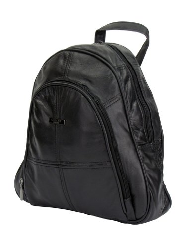 Lorenz Genuine Leather Backpack / Rucksack - 1948, 30cm x 28cm,Black