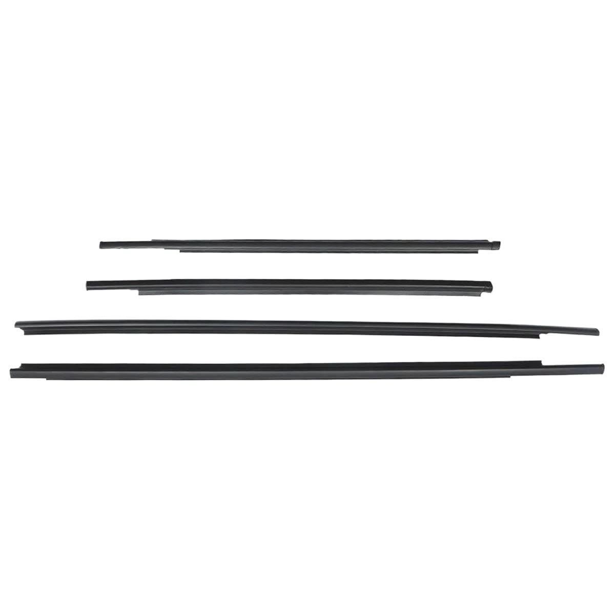 Car Door Window Rubber Seal Strip 4PCS Car Outer Windows Rubber Weatherstrip Waterproof Pressure Strip Sealing Belt Moulding Trim for Toyota for Yaris Sedan 2007-2016 AJOHBM