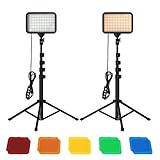 iluminación leds focos 【Alimentada por USB y Aplicación Amplia】 La foco led fotografia es compatible con la mayoría de los dispositivos que admiten puertos USB, como computadora portátil, PC, enchufe USB, etc. Hay 4 botones en el cable de alimentación para encender / apagar la alimentación, cambiar la iluminación modo y ajuste el nivel de brillo. La foco streaming es adecuada para estudios, salas de reuniones, salas de estar, etc. Puede usar la luz de video para filmar productos, grabar videos, escenas de juegos, etc.