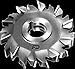 F&D Tool Company 11249-A4619 Staggered Tooth Side Milling Cutter, High Speed Steel, 6" Diameter, 9/16" Width of Face, 1.5" Hole Size