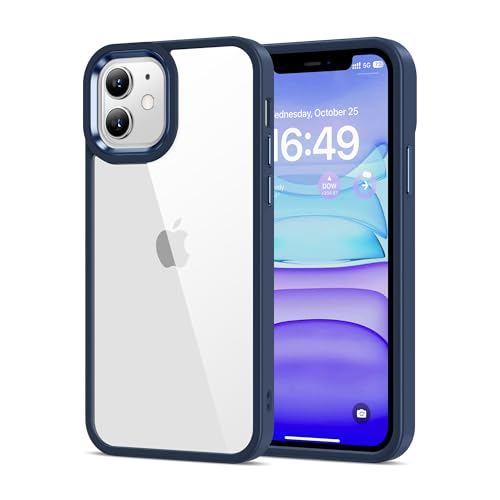 Image of HOOMIL Case for iPhone 11 Pro 5.8-Inch, Non-Yellowing, Drop Protection, Anti-Scratch Transparent Hard Back Phone Cover - Blue