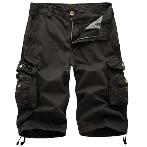 Short de travail pour homme décontracté mi-long à multi-poches