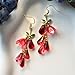 WLWDBY Handmade Pomegranate Seed Earrings - Unique Handcrafted Pomegranate Flower Design, Nature-Inspired Jewelry, Artistic Earrings for Women, Perfect Gift for Nature Lovers