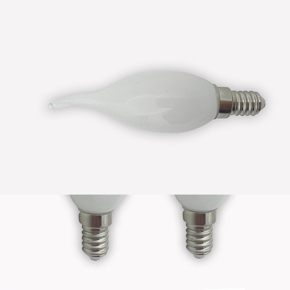 GERRIT Ampoule LED à Filament de bougie rétro 7W C35, ampoule givrée E27 E14, lampe à vis Edison à intensité variable, lustre blanc chaud, 10 pièces (Color : Warm light, Size : TAIL PULL_E14_7W)