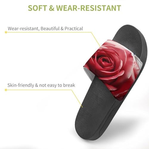 Rose U.S. Flower House Sandals Non-Slip Bathroom Slippers Beach Summer Shoes for Men Women3