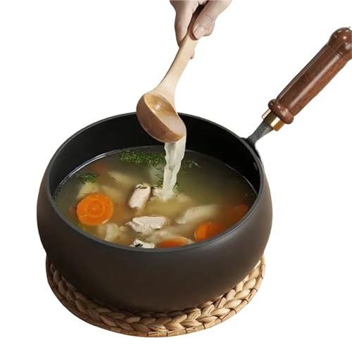 Wok de hierro sin recubrimiento, grande, cuerpo sólido miniatura 6