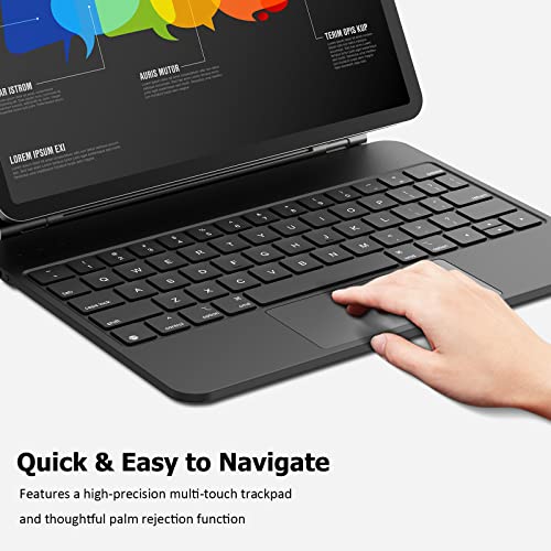 Teclado Bluetooth iPad Pro 12.9 estilo mágico para trabajar en cafeterías 4