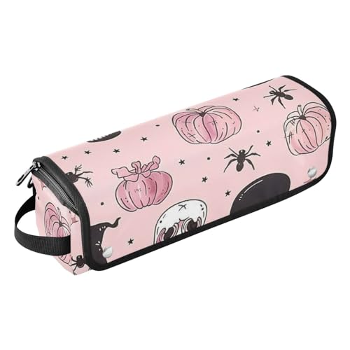 Bolsa de viaje GuoChe para herramientas de cabello con tapete resistente al calor desmontable con calaveras y calabazas