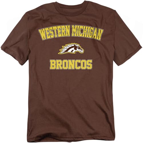 LOGOVISION Western Michigan University Campus Classic Unisex Adult T Shirt, Coffee, Medium