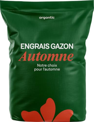 Organtic Engrais Gazon Automne 10kg - Engrais Potassium pour Pelouse Verte - Anti Mousse - Renforce les Graminées - Granulés pour Rasenpflege Organique