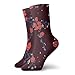 Produktbild Socken mit orientalischem Blumendesign, 30 cm lang, personalisierbar, Rot