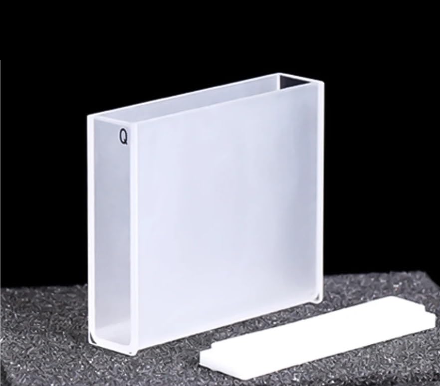 2 cubetas de cuarzo con tapa - 50 mm de longitud de trayectoria JGS1 for espectrofotómetro - Equipo de laboratorio de alta precisión(Frit sintering)