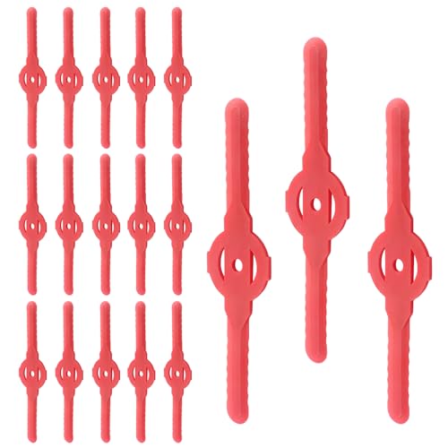 Coufce 36 Pcs Plastic Weed Wacker Head Blades Red Replacement Grass Trimmer Head Blades Lawn Mower Weed Eater Blades