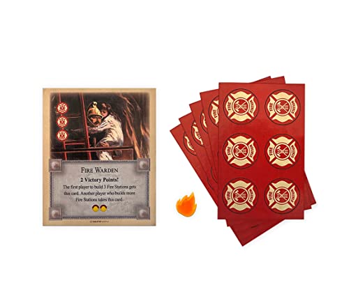 Tabletop Monthly Firestorm Wildfire Scenario Card, Meeple and Game Pieces for 3-4, or 5-6 Players, compatible with Catan's Settlers of Catan and Catan Expansions