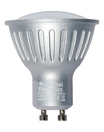 National Electronics West, GU10, 3.5 W 340LM SMD LED 120 ° Bianco Caldo