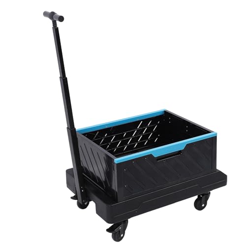 Carrello pieghevole, Carrello a mano multifunzionale, Carrello pieghevole in acciaio inox Poratable Dolly con elevata capacità di carico per lo sport all'aperto la spesa il