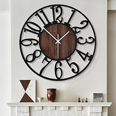 LEIKE Large Wall Clocks for Living Room,Silent,Non Ticking,Battery Operated Oversized Vintage Round photo LEIKE Large Wall Clocks for Living Room,Silent,Non Ticking,Battery Operated Oversized Vintage Round