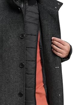 Tom Tailor Heren 2-in-1 wollen jas met geïntegreerd jack - Vergelijk
