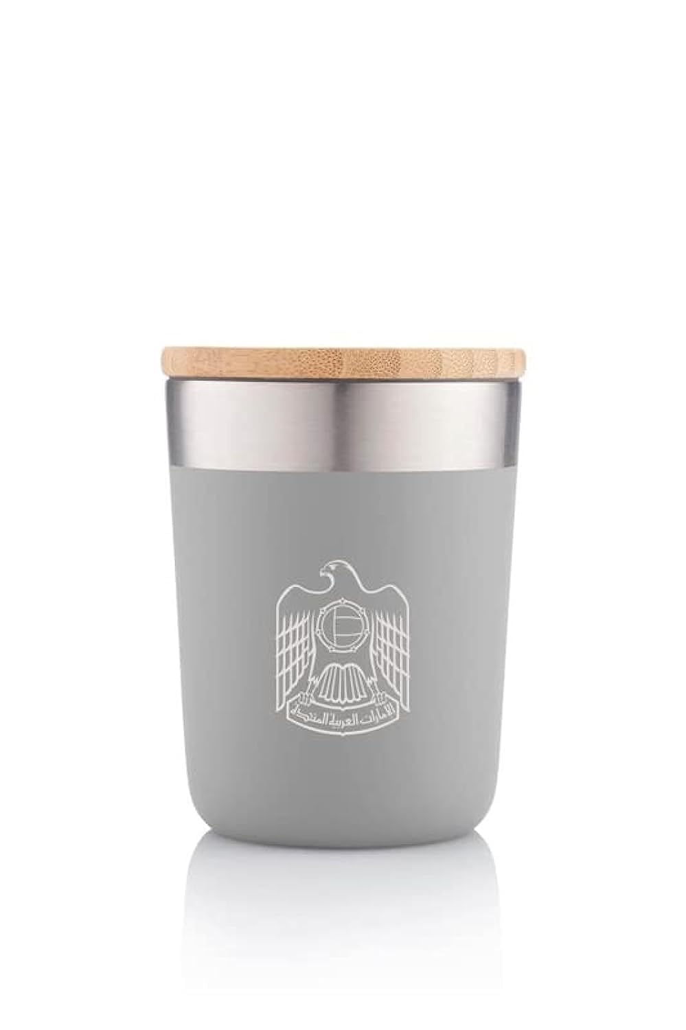 Rovatti UAE Logo Printed POLA Laren Stainless Steel Insulated Mug 300 ml (White) | Insulated Mug | Coffee Mug | UAE Logo Mug | Steel Mug