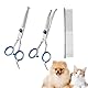 Hunde Scheren Hundeschere Set Profi – Tierhaarschneider für Hunde & Katzen mit 2 Aufsätzen, Leise & Scharf – Geeignet für Welpen bis Großhunde – Inkl. Kamm & Aufbewahrungstasche
