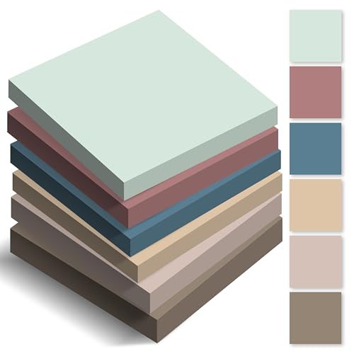 BIROYAL Haftnotizen Klebezettel 420 Bl&auml;tter, 6 Bl&ouml;cke Sticky Notes Pastell, 76 mm x 76 mm Klebezettel bunt, Haftnotizen lustig, Notizzettel Klebend zum Markieren & Hervorheben