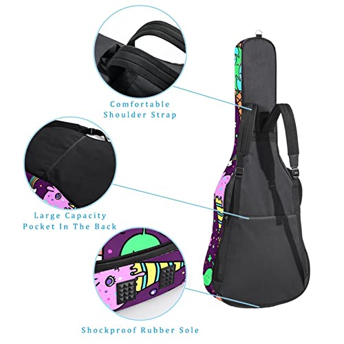 Housse de guitare en tissu Oxford imperméable avec bandoulière réglable Motif licorne Crème glacée - Les Beatles, Paul McCartney, John Lennon, RIngo Starr, George Harrison Housse de guitare en tissu Oxford imperméable avec bandoulière réglable Motif licorne Crème glacée – Image 4