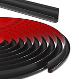 The zowu Canaleta de lluvia de 25 pies para coches, moldeo flexible de riel de goteo para controlar la escorrentía de agua (25 pies