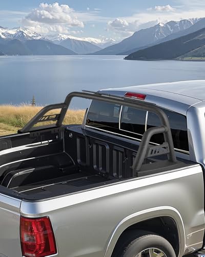 VEVOR Arceau de Sécurité Arrière pour Pick-up, Barre de Benne Réglable Universel, Compatible avec Camions de Taille Moyenne, en Acier au Carbone, avec...