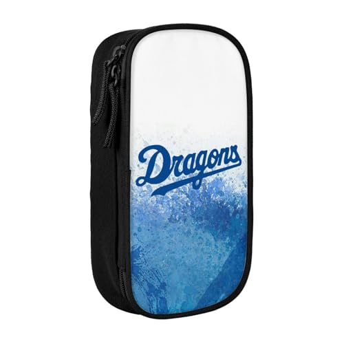 中日ドラゴンズ ペンケース 筆箱 筆入れ 大容量 文具収納 ペン袋 男の子 女の子 社会人 小学生 中学生 高校生用 入学祝い Black