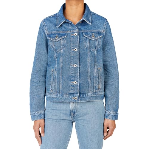 Pepe Jeans Regular Jacket Veste, Bleu (Denim-IB7), L Femme