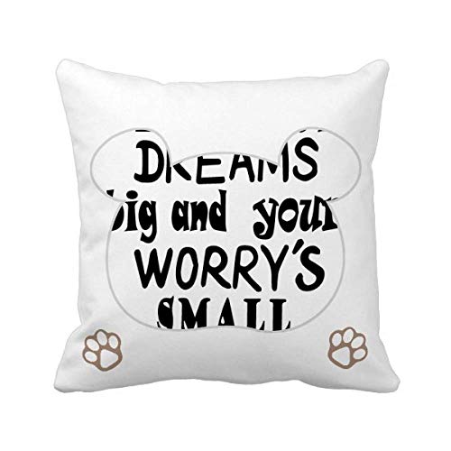 Housse de coussin Dream and Worry Bear message bien-être - 2