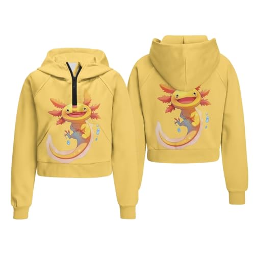 Girls' Half Zip Hoodie with Hood Spring Fall Winter Outwear Lightweight School Vacation Hoodies