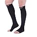 Doc Miller Open Toe Compression Socks for Men & Women, 30-40 mmHg Knee High Support, Toeless Design for Daily Leg Comfort, Breathable Nylon Spandex, 1 Pair