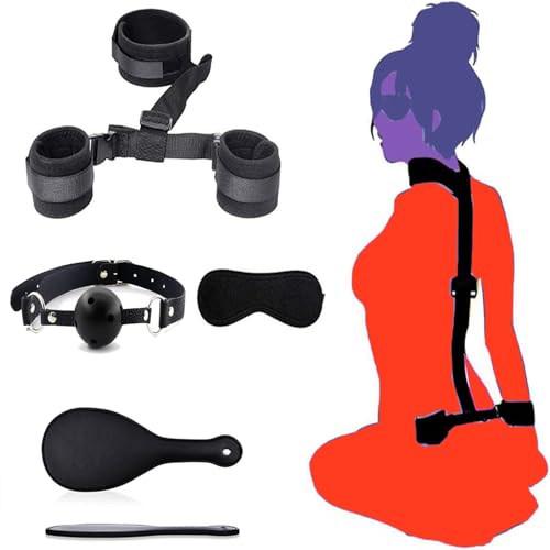 4PCS Sexy Bondage Gear & Accessories Sex Fuzzy Handcuffs Hand Cuff Set Bracelets for Women Adults Bedroom Bed Bonage Restraints Sex Adults Bondaged King Bed Ankles and Wrist Bar Couples Sweatshirt