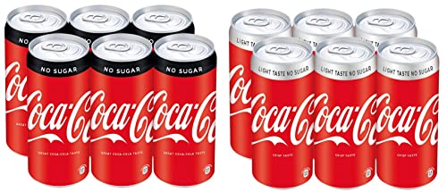 Image of Coca-Cola Coke Zero Can Pouch, 6 x 300 ml + Coca-Cola Diet Coke Can Pouch, 6 x 300