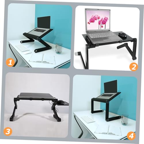 Bureau pliant métal noir table pliante ordinateur portable dortoir - 7