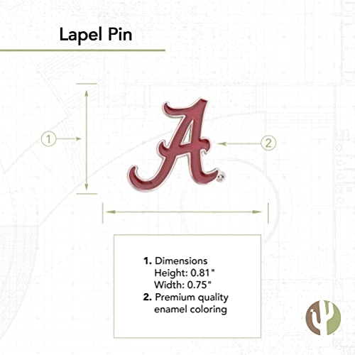 Desert Cactus University of Alabama Lapel Pins Crimson Tide UA University Logo Enamel Made of Metal (Pin A)2