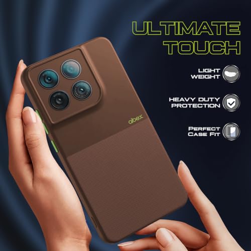 Image of AIBEX Premium Back Cover Case Compatible for Motorola G77 Power 5G / Motorola G37 5G / Motorola G37 Power 5G|Scratch & Drop Tested Shockproof Matte Texture Case with Soft Microfibre Lining - Brown