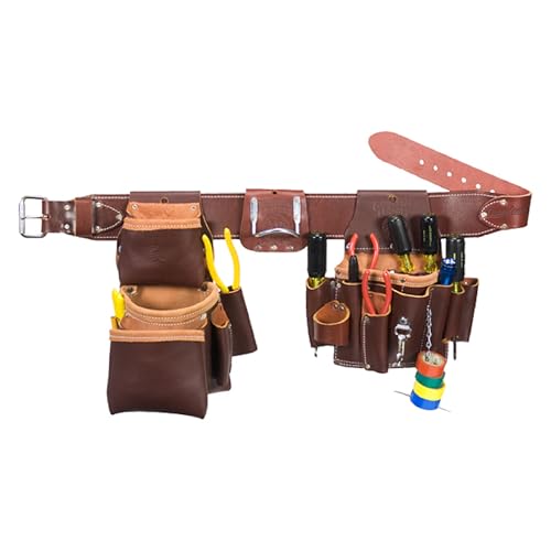Occidental Leather Pro Electrician Set - Medium - 23 Pockets & Tool Holders - Premium Top-Grain Leather - Made in USA