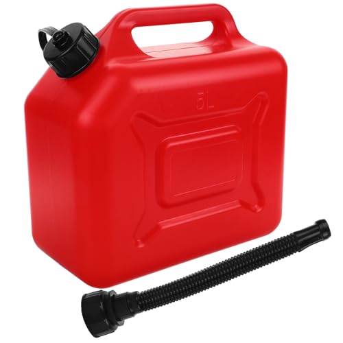Bidon jerrican essence 5L rouge flexible caoutchouc moto quad route