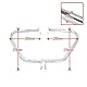 Motorrad Motorschutz Stoßstange Autobahn Crash Bars für Bonneville Bobber T100 T120 2017 2018 2019 2020 2021 2022 2023 2024 Motorschutzbügel Frame Slider Gas Kraftstofftank Fallschutz (Chrom)