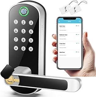 Sifely Keyless Entry Door Lock, Keypad Door Lock, Keyless Door Lock, Fingerprint Door Lock, Biometric Door Lock, Keypad Entry Door Lock, Passcode Code Door Lock, Digital Smart Door Lock (Smart Lock)