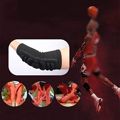 BESPORTBLE 1 par de cotoveleiras de espuma de proteção de cotovelos para esportes (preto)