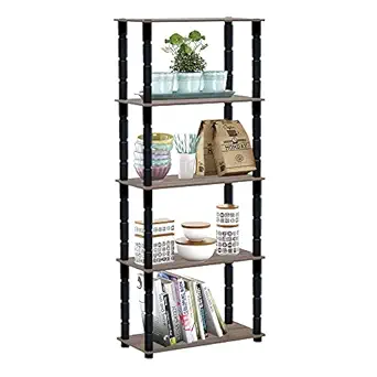 Tormeti DIY Standing Multipurpose Wall Shelf|Multipurpose Storage Shelves and Display Organizer with Utility Storage|5 Tier shelf (H- 142.8cm |W- 60cm|D- 29.5cm)